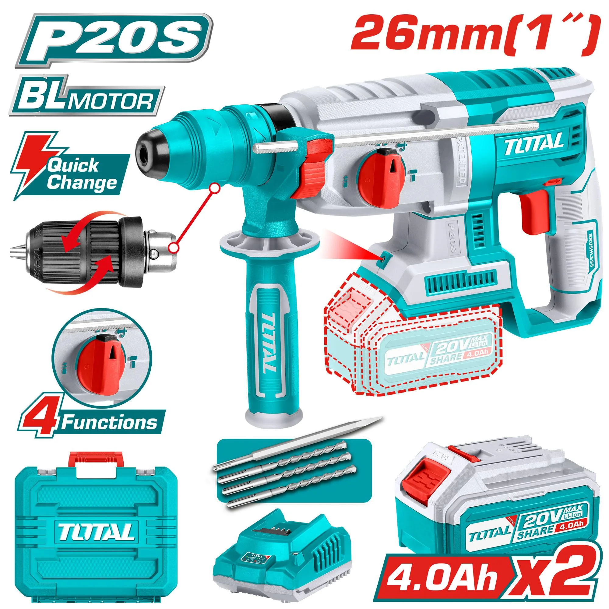 TRHLI202289 20V Lithium-Ion Rotary Hammer